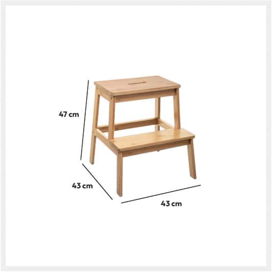 Marchepied bambou 2 marches