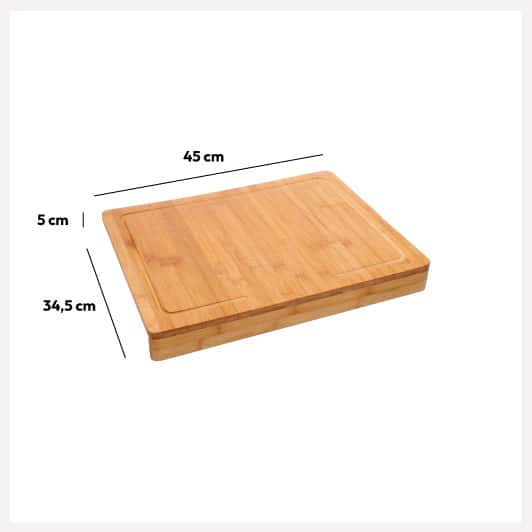 Planche à découper 45x34 cm, rebord