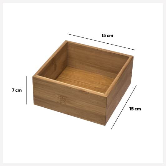 Organiseur bambou 15x15 cm