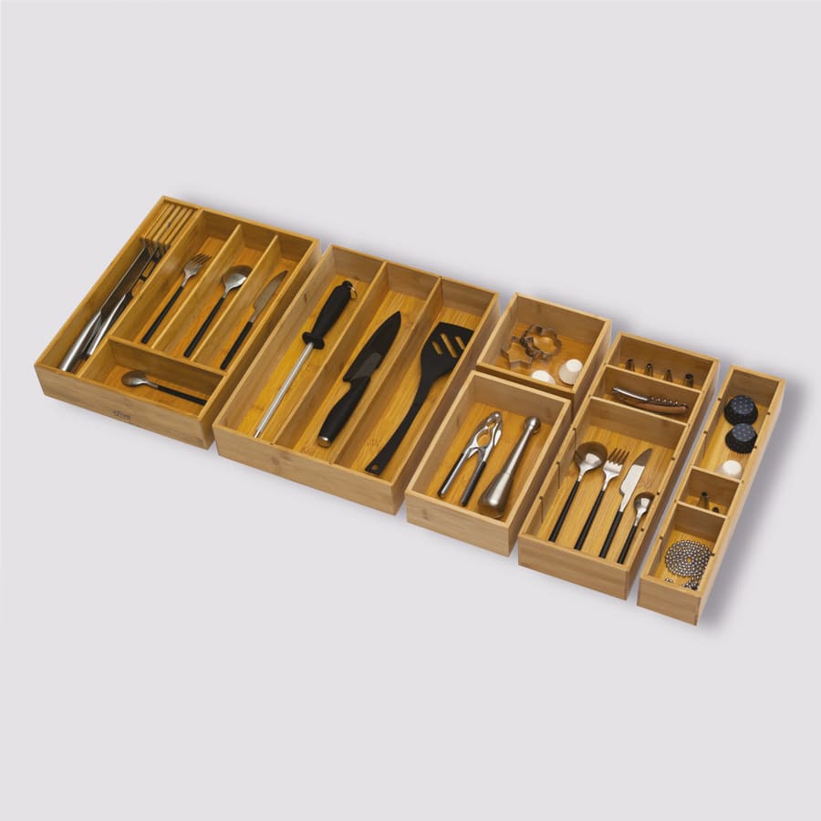 Organiseur modulable 3 bacs, 38x8cm