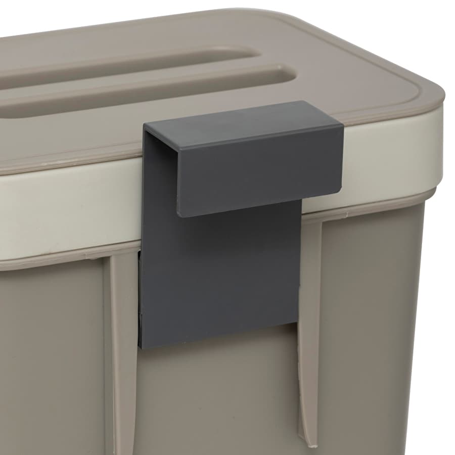 Poubelle compost plastique 5L, Taupe