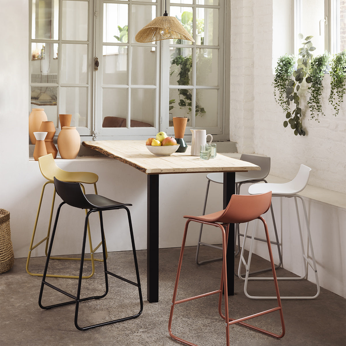 Tabouret de bar Otac Jaune moutarde