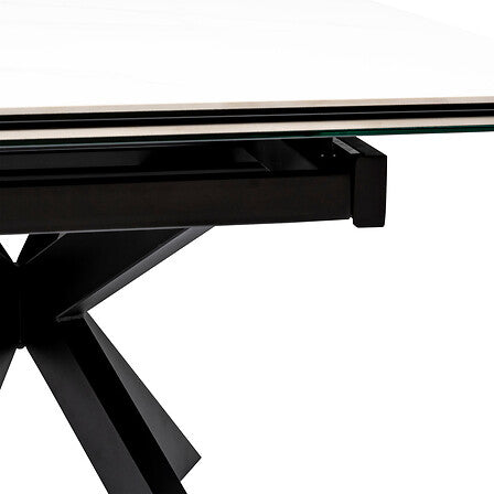 Table céramique extensible Boot effet marbre