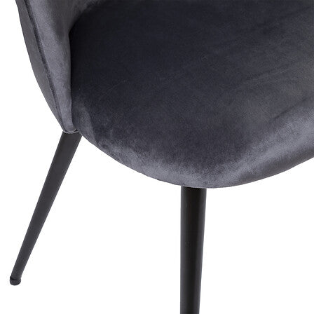 Chaise Slano velours Gris