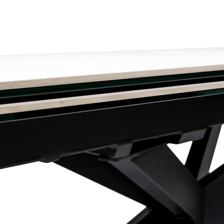 Table céramique extensible Boot effet marbre