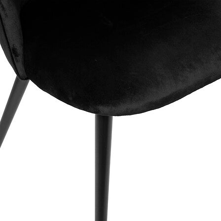 Chaise Slano velours Noir