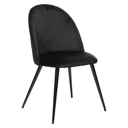 Chaise Slano velours Noir