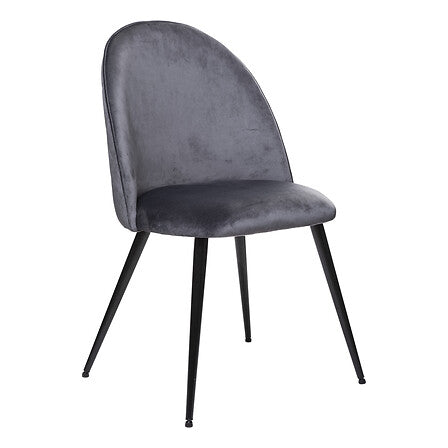 Chaise Slano velours Gris