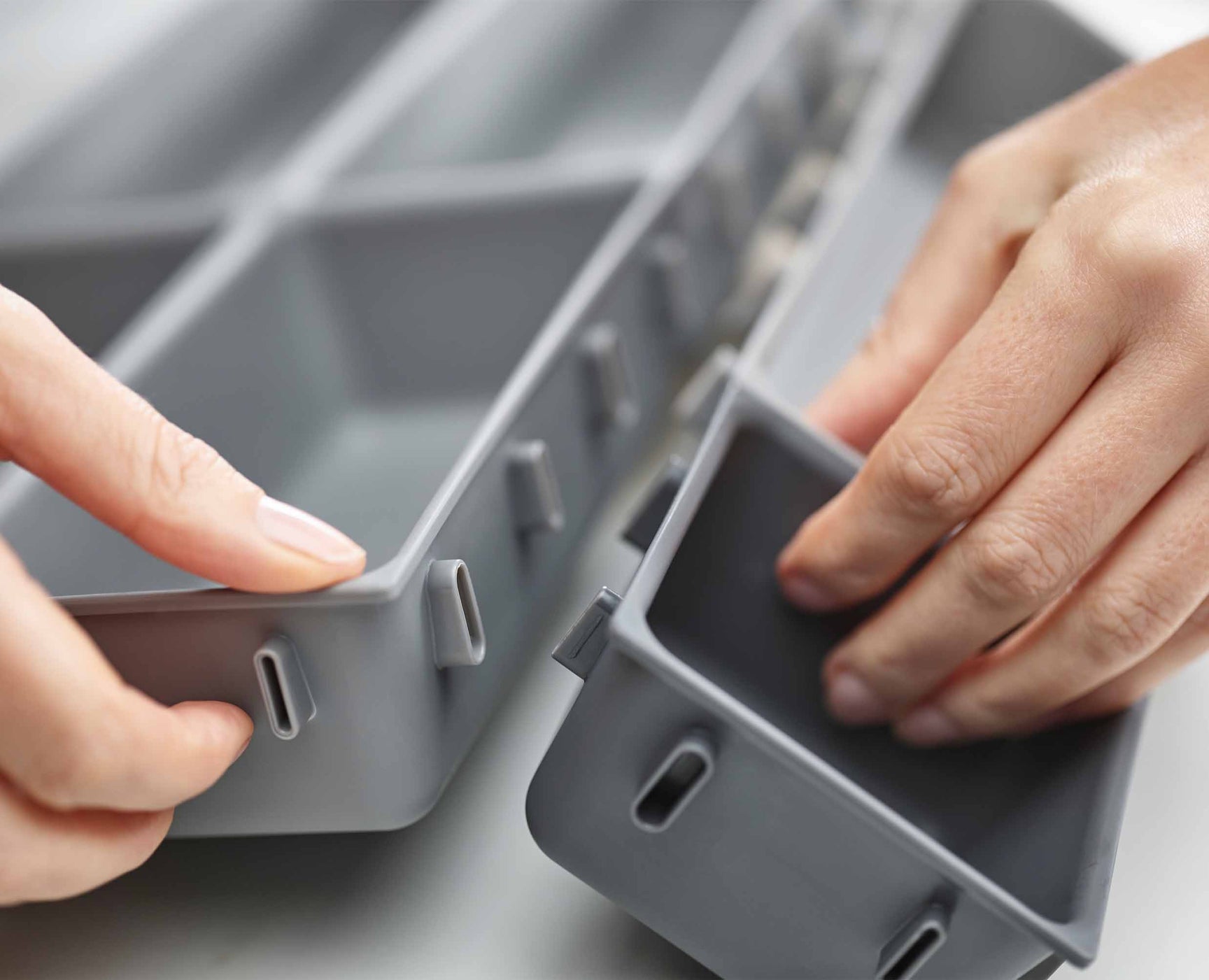 Set Compartiment de Rangement 7 pièces en Gris