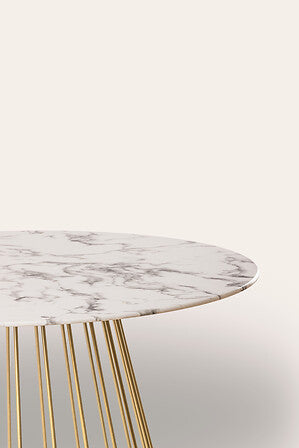 Table ronde Rayo effet marbre