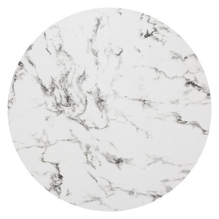 Table ronde Rayo effet marbre