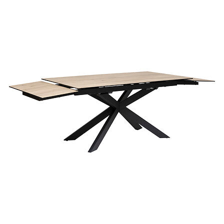 Table céramique extensible Boot effet bois 160-240cm