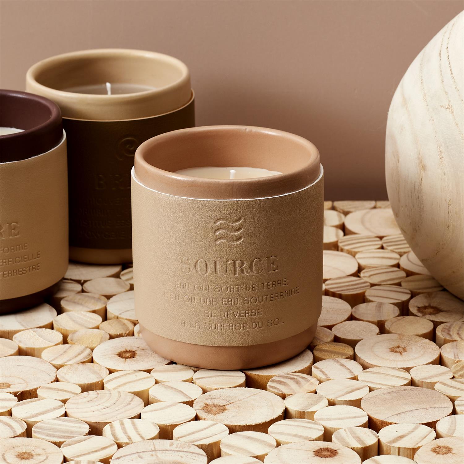 Bougie parfumée céramique 4 éléments Eau
