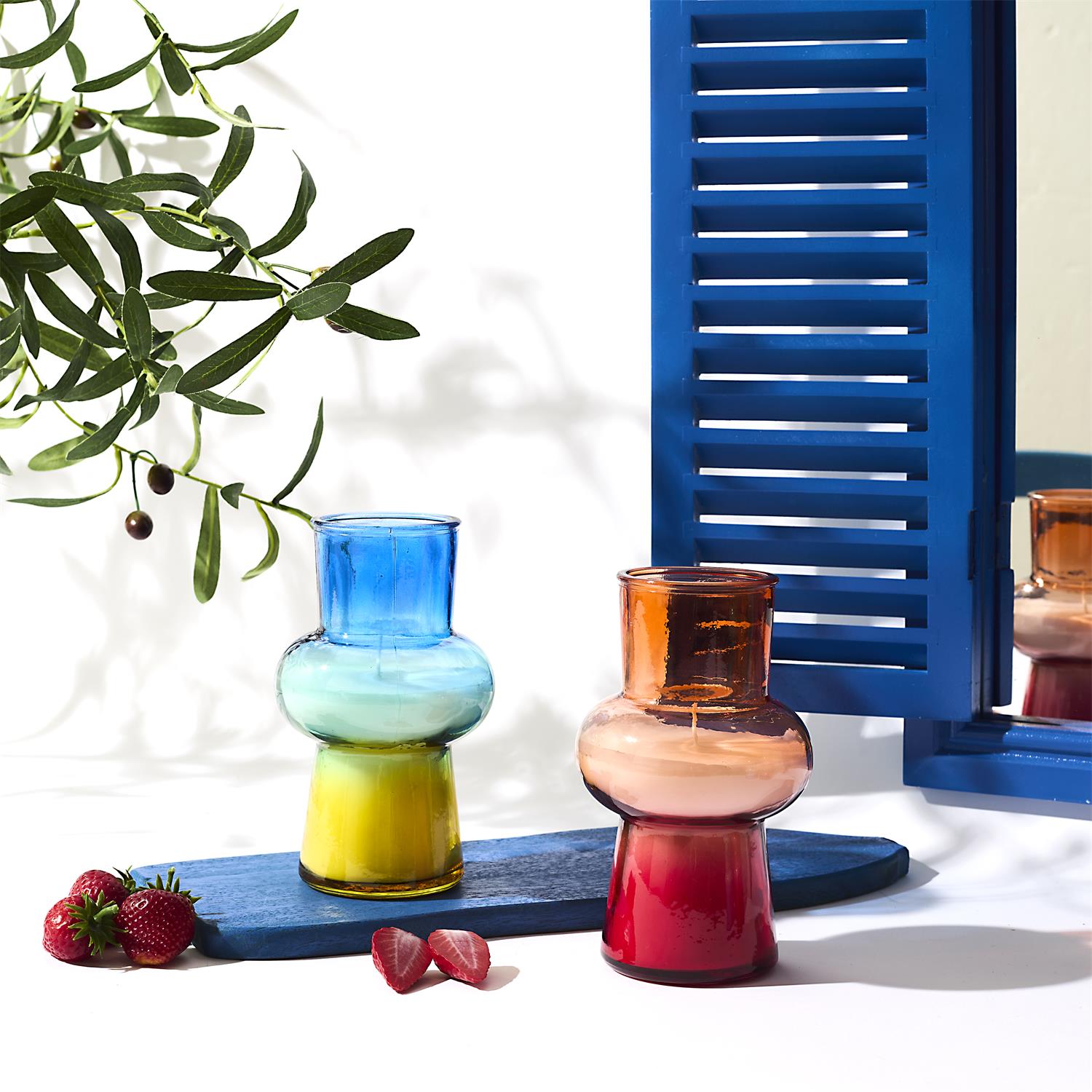 Bougie parfumée vase coloré bulle