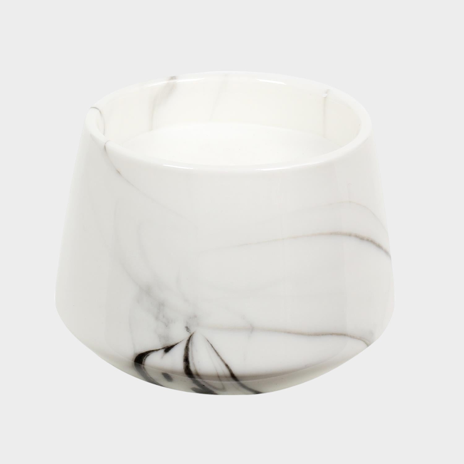 Bougie parfumée marbrée h6.5cm Blanc