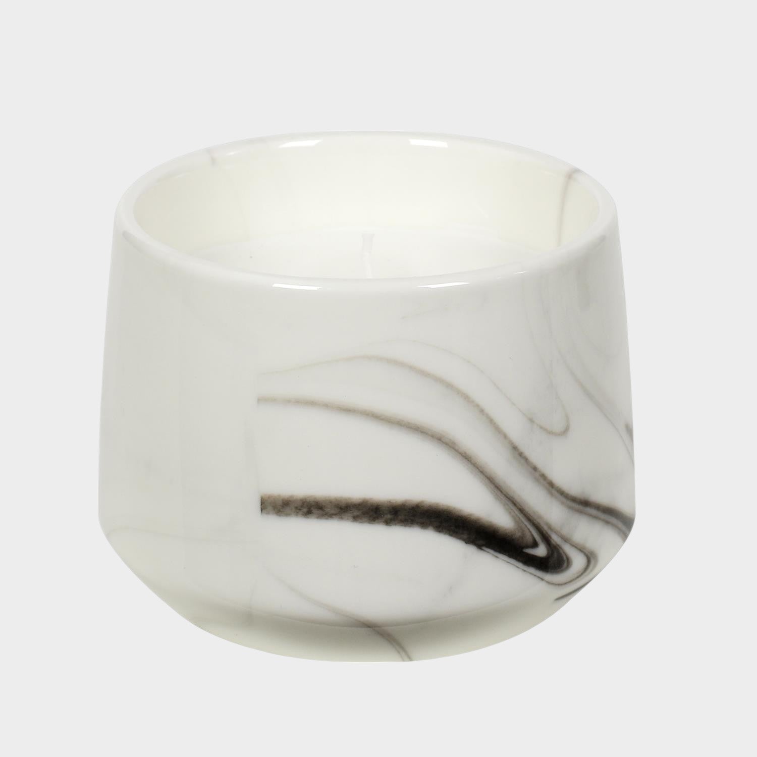 Bougie parfumée marbrée Blanc Lot de 2