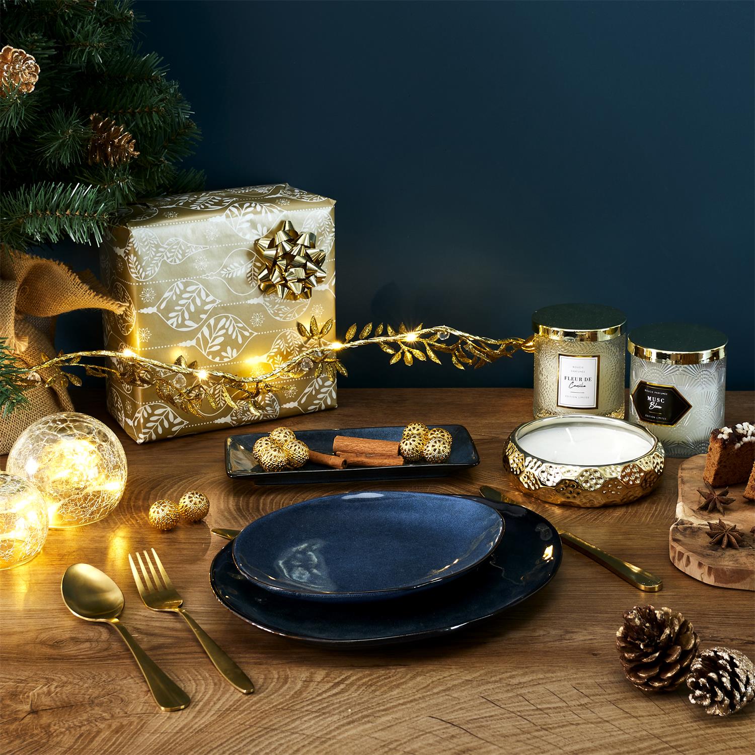 Bougie parfumée céramique or du temps 3 mèches