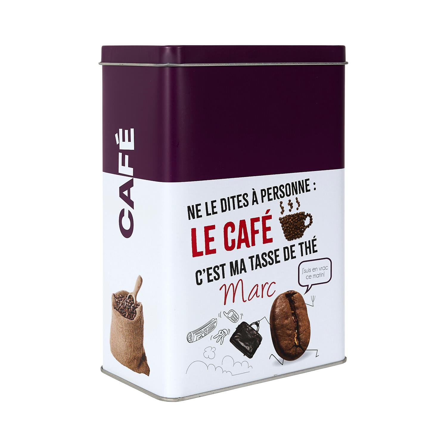 Boite métal café Marc