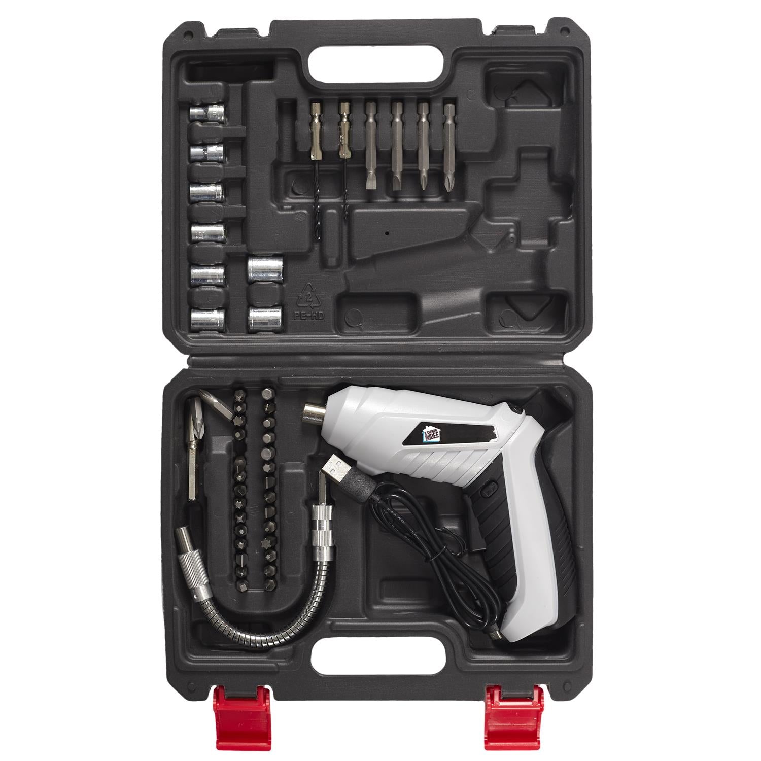 Tournevis sans fil à tête rotative