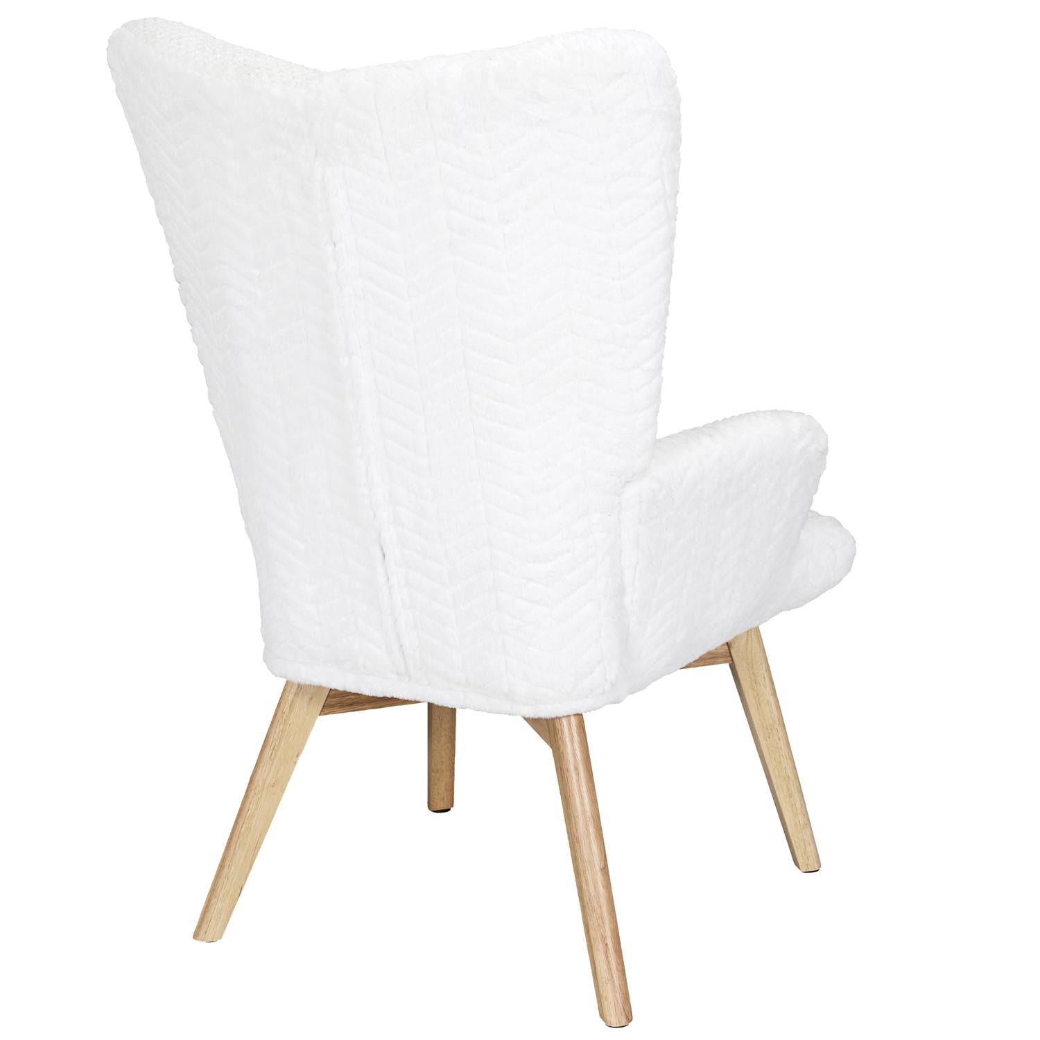 Fauteuil Helsinki patchwork blanc