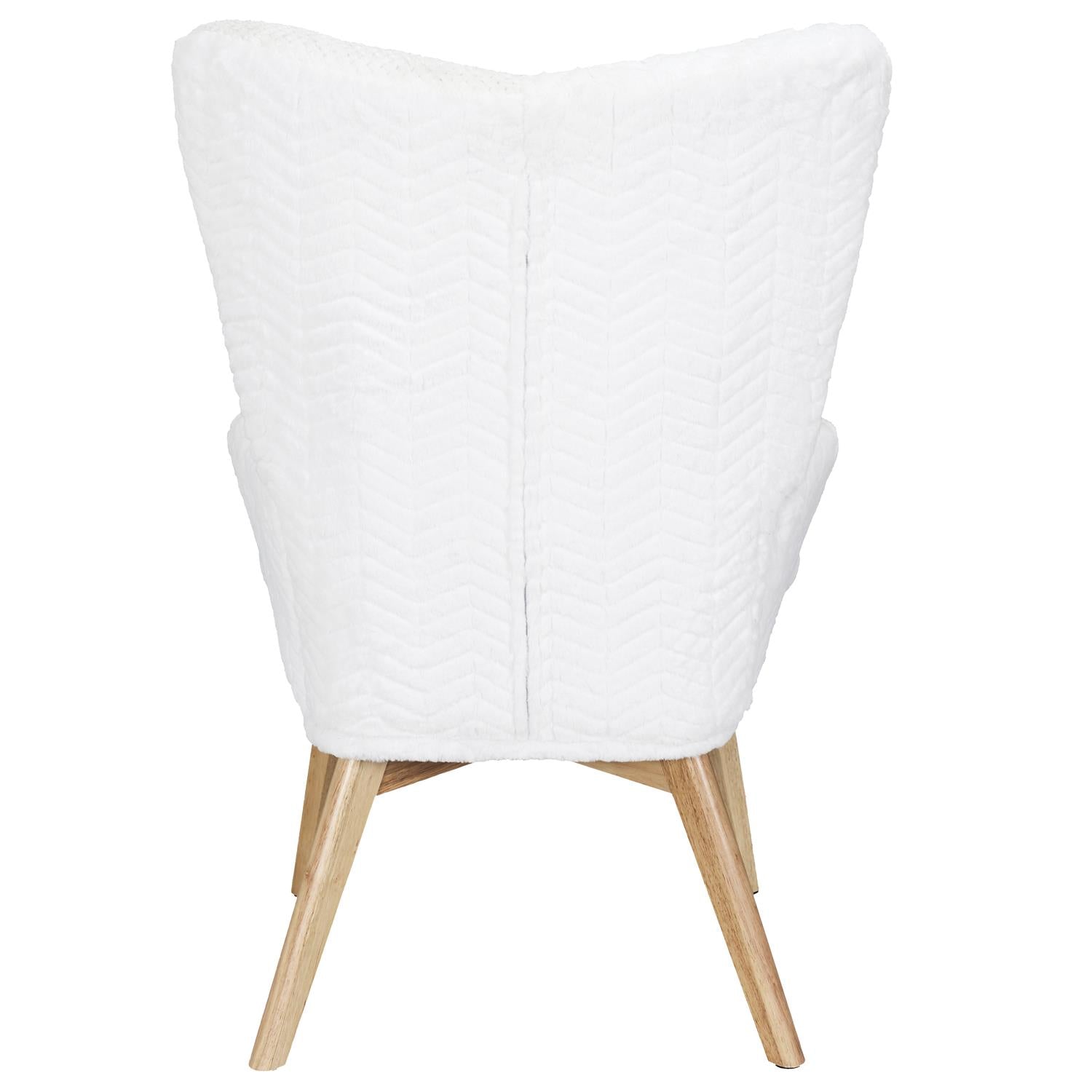 Fauteuil Helsinki patchwork blanc
