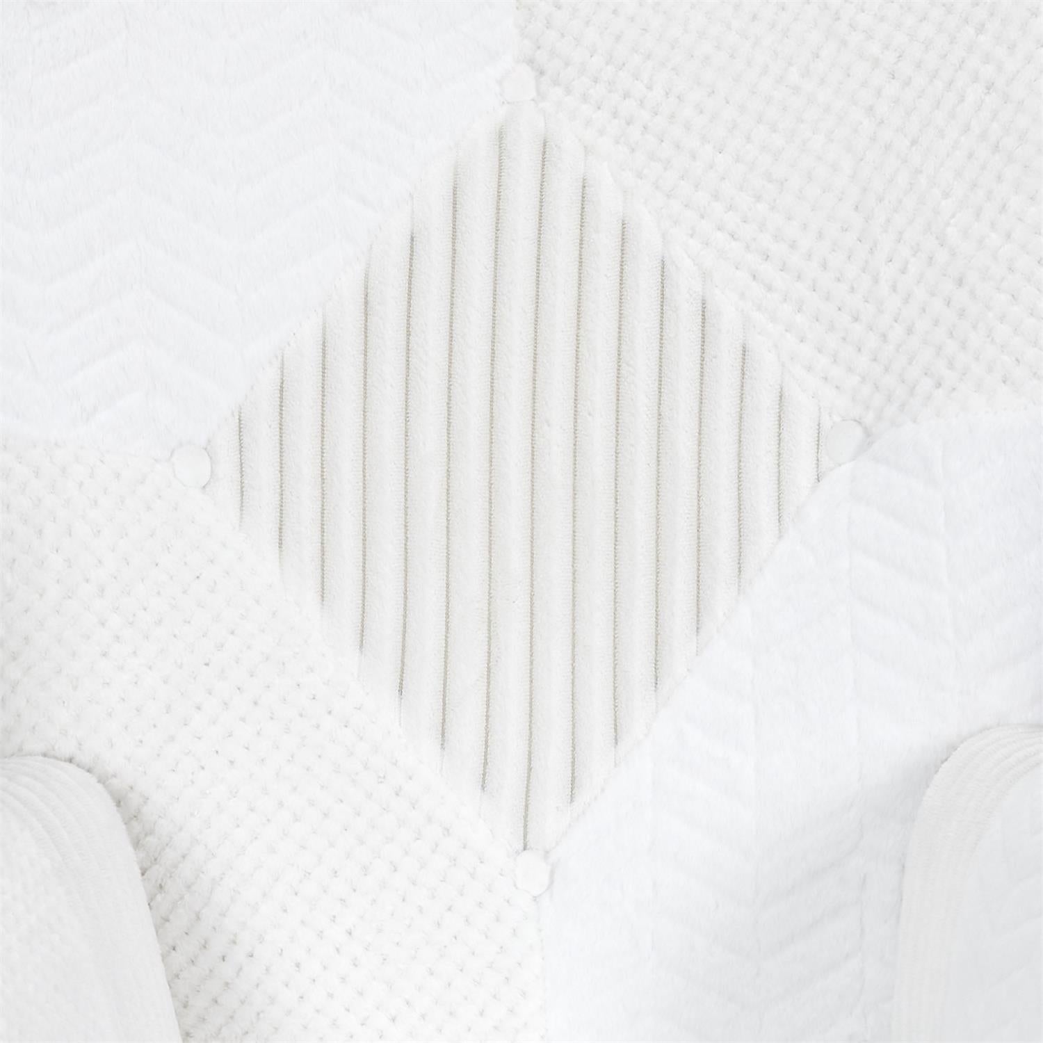 Fauteuil Helsinki patchwork blanc