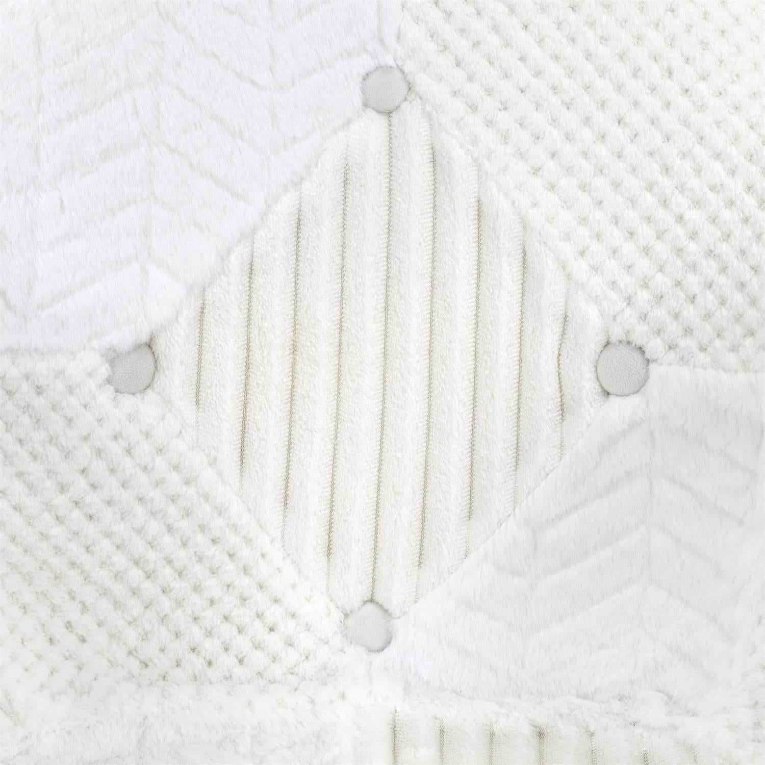 Fauteuil scandinave patchwork blanc