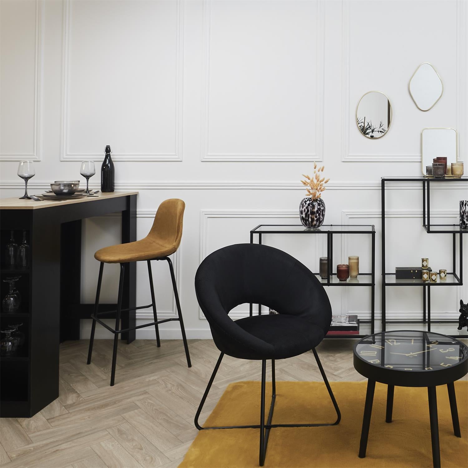 Chaise de bar Giulia jaune