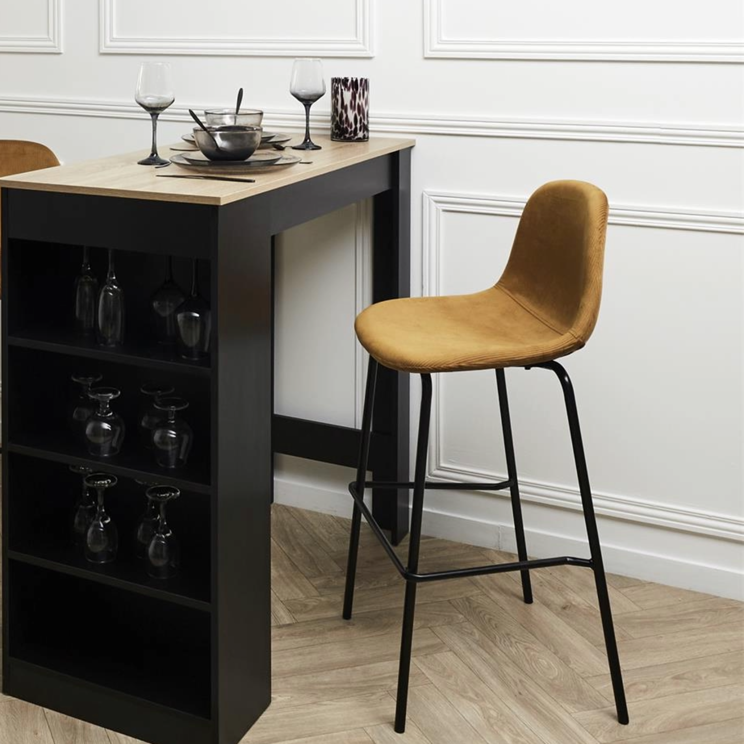 Chaise de bar Giulia jaune