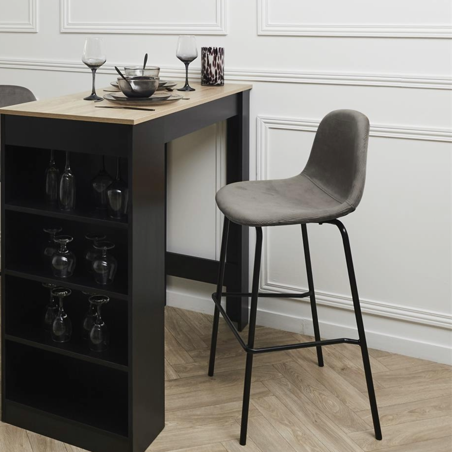 Chaise de bar Giulia Gris