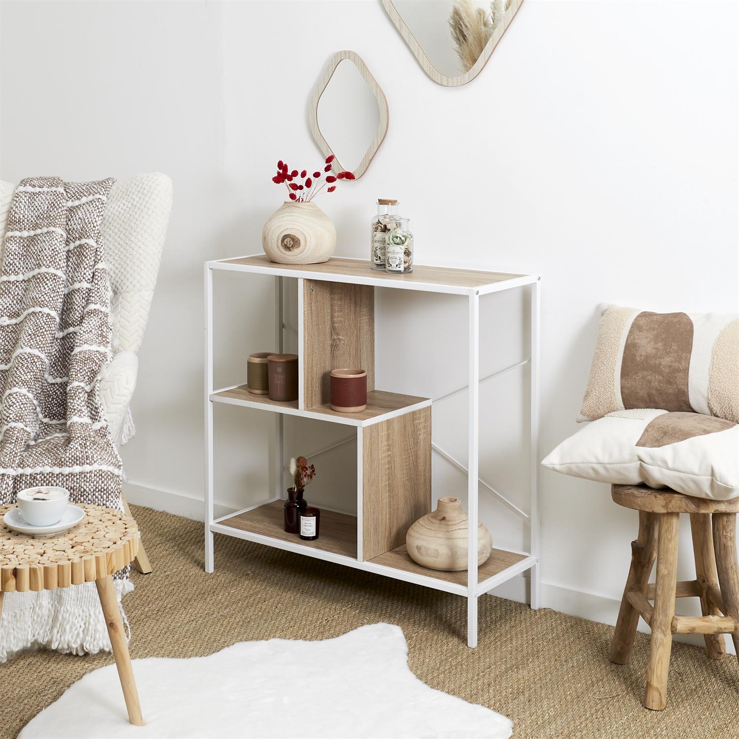 Etagère Edison blanc 80x30x79.5cm