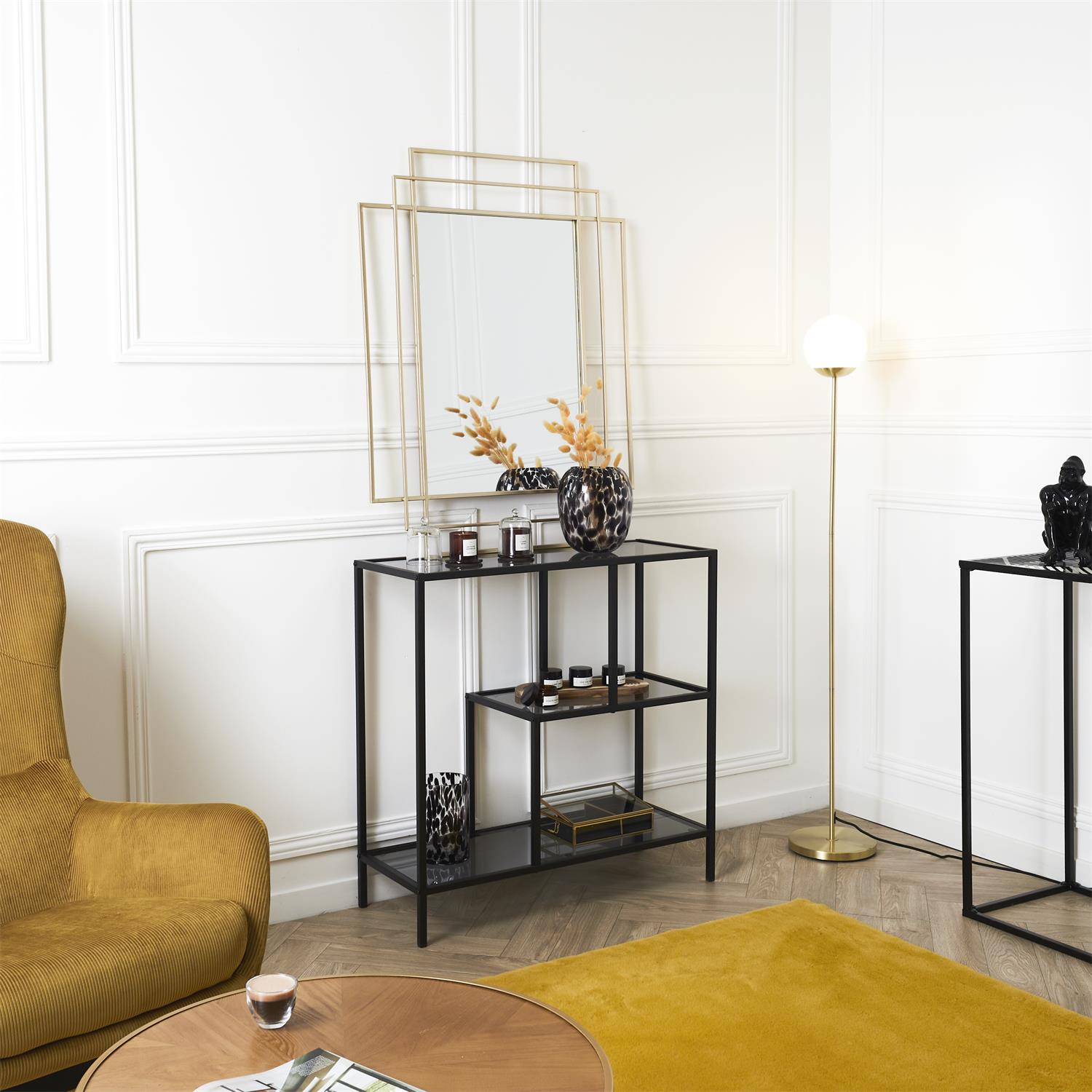 Etagère Edison verre fume 80x30x79.5cm