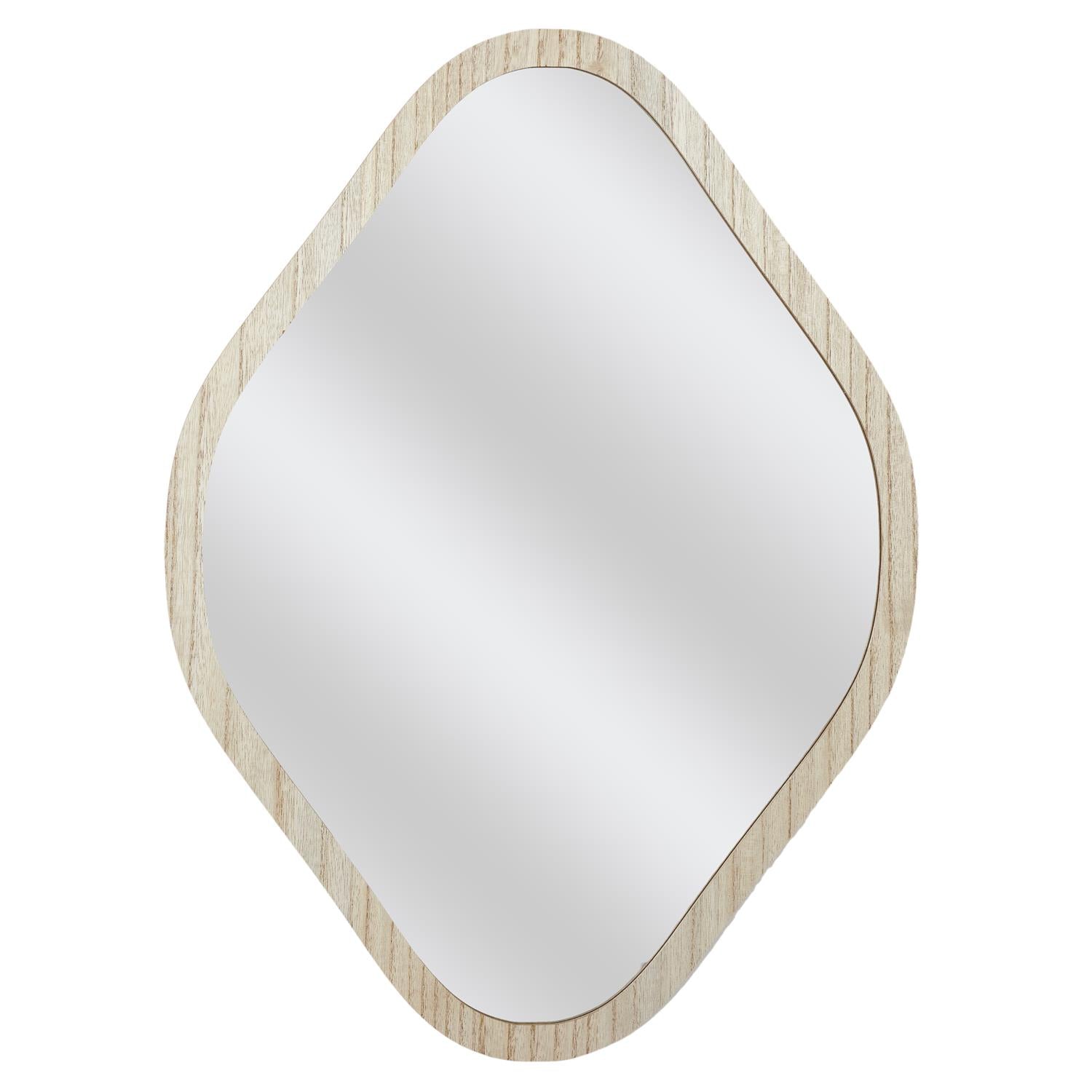 Miroir déco contour bois losange h60cm Elio