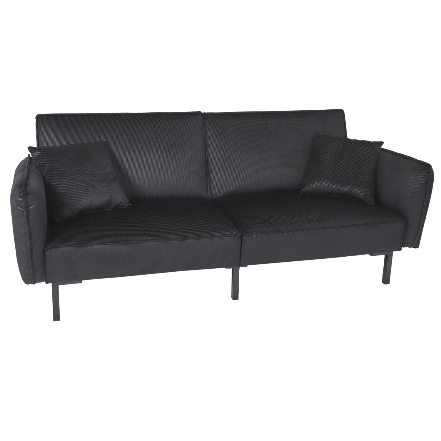 Canapé convertible velours Giulia noir