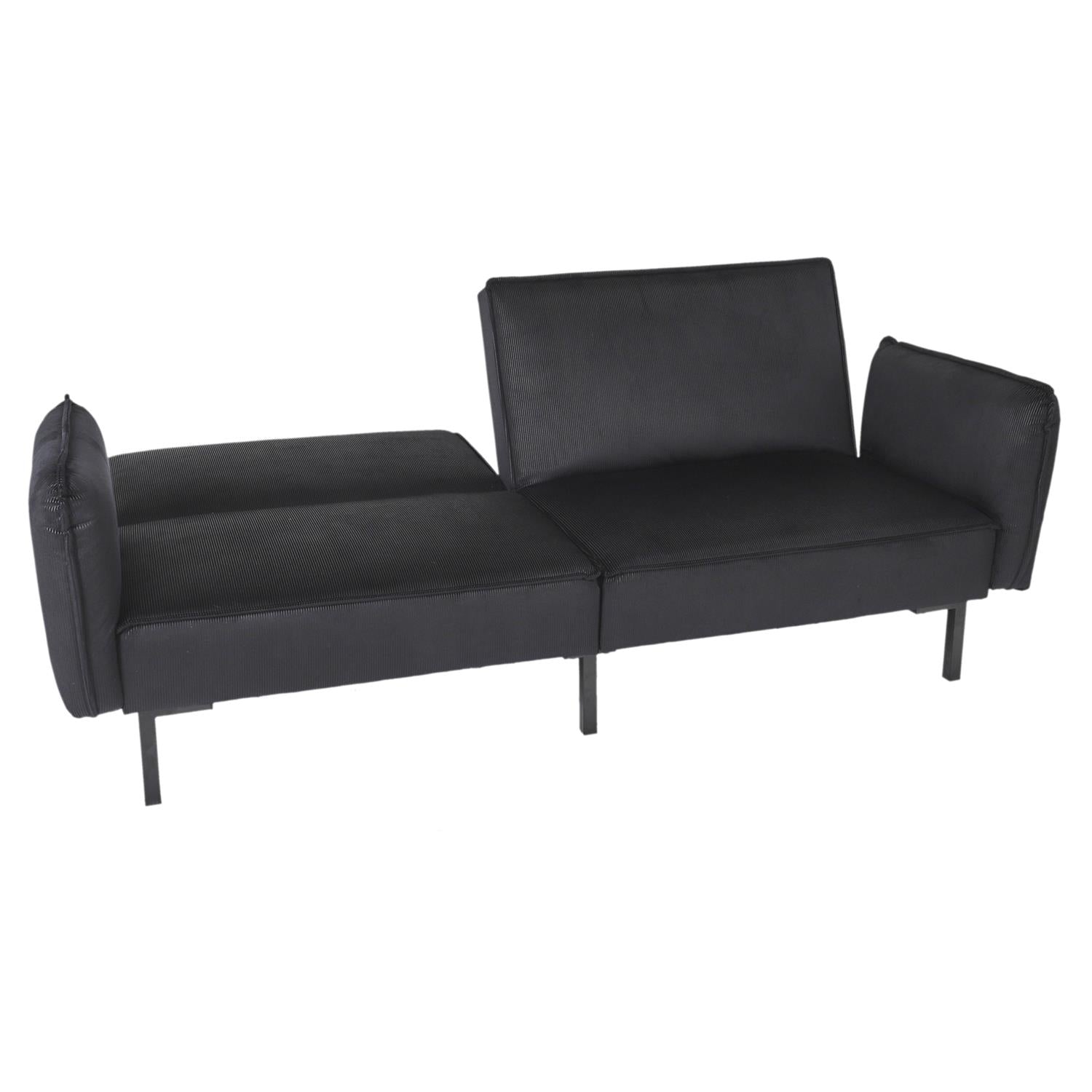 Canapé convertible velours Giulia noir