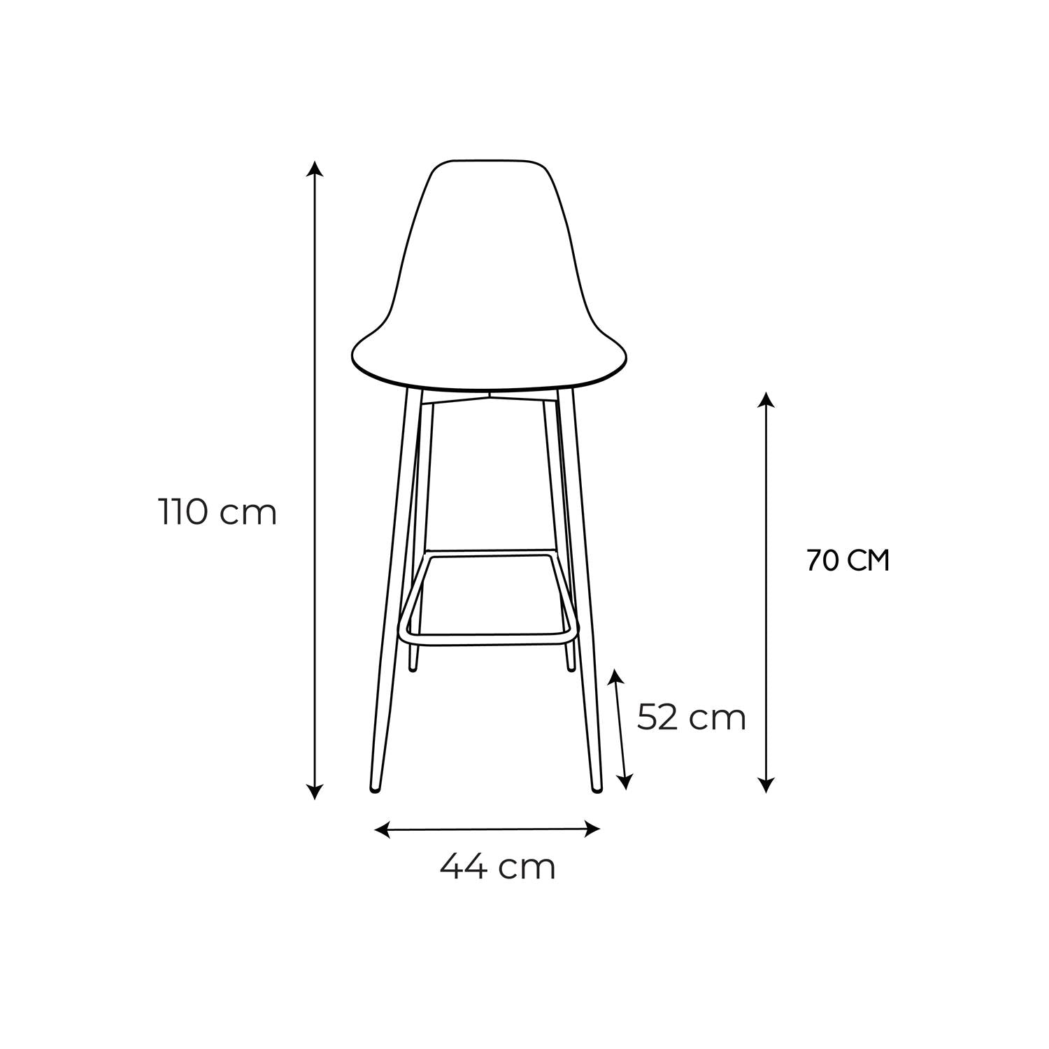 Chaise de bar Amber marron