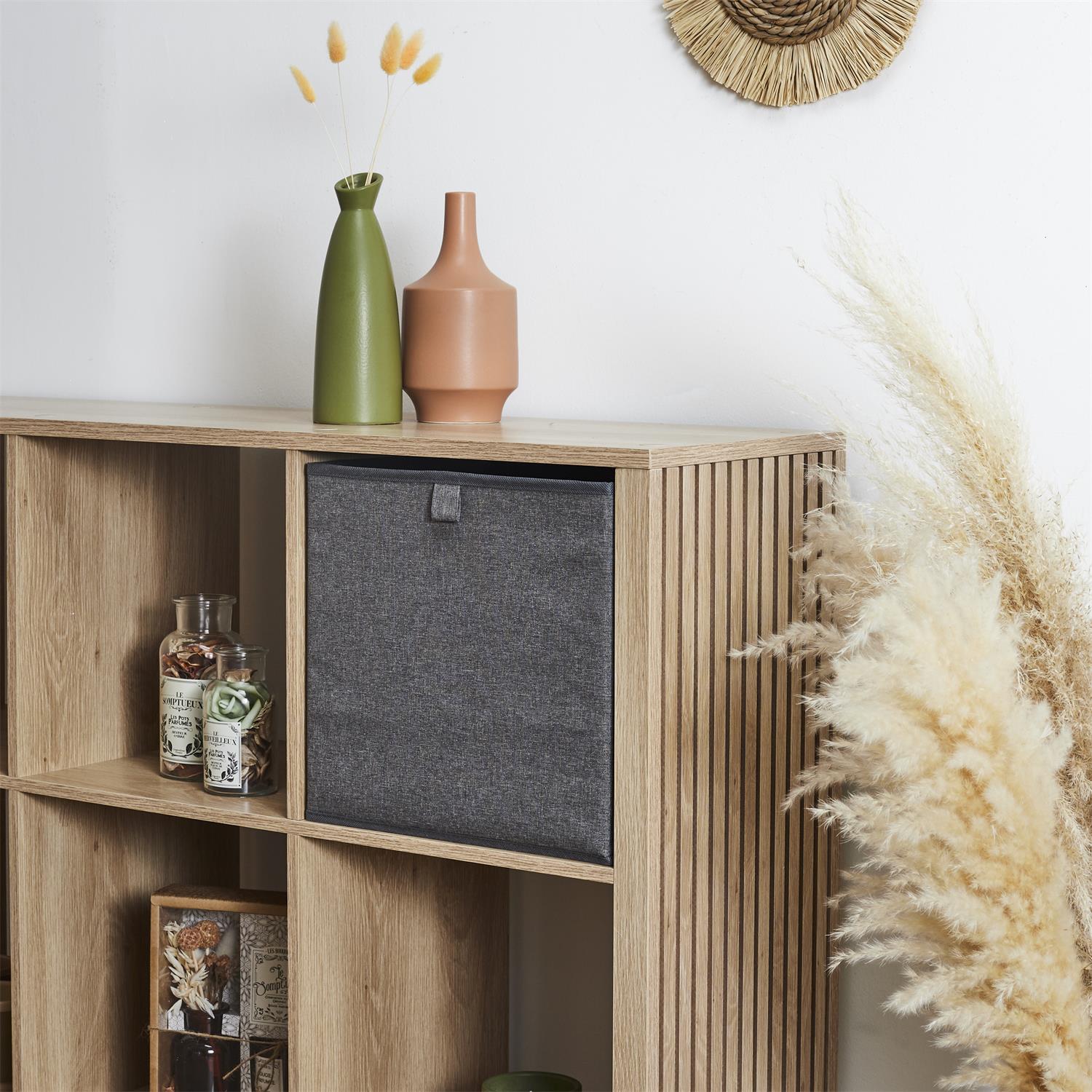 Cube de rangement pliable 30x30cm Gris