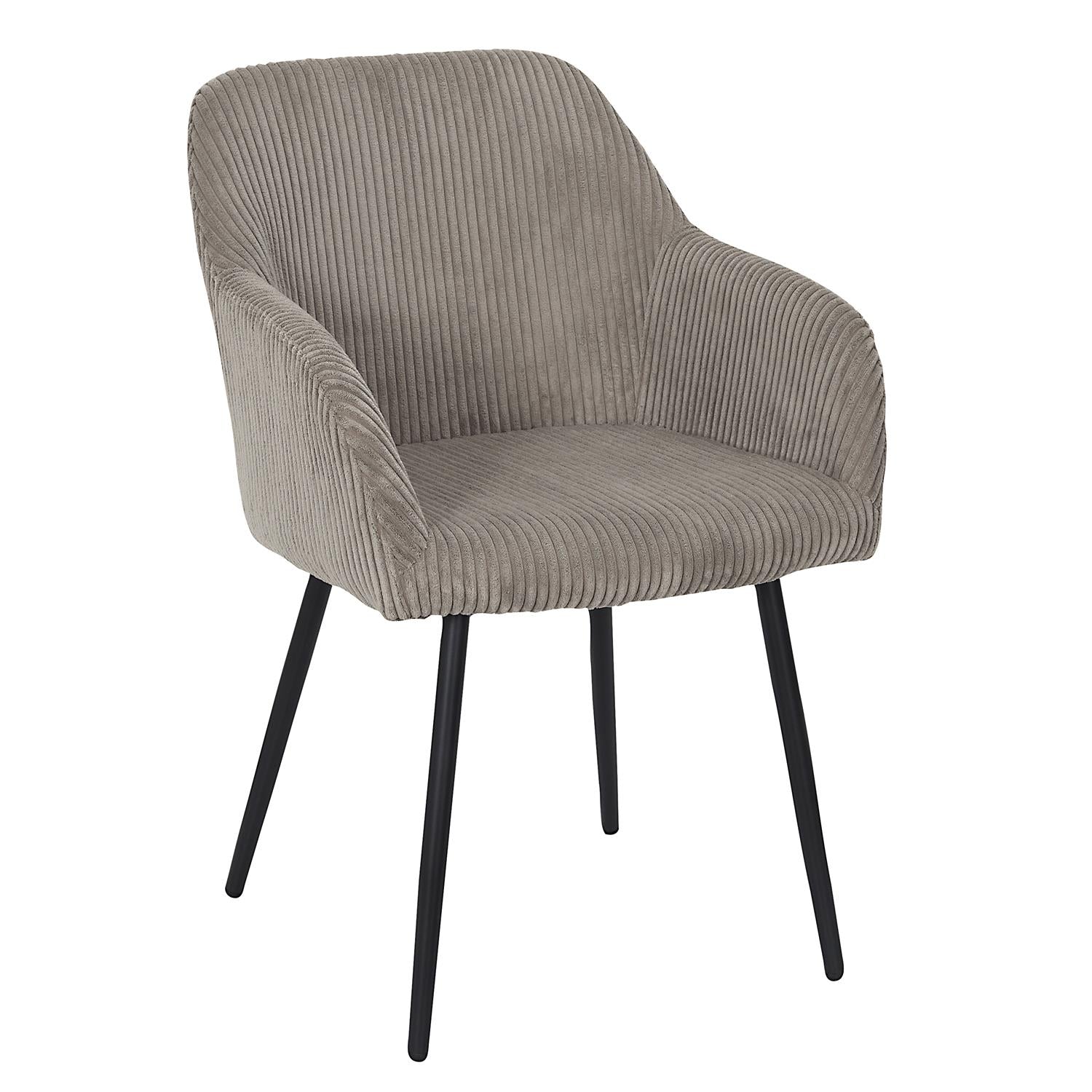 Fauteuil côtelé SCOTT Taupe
