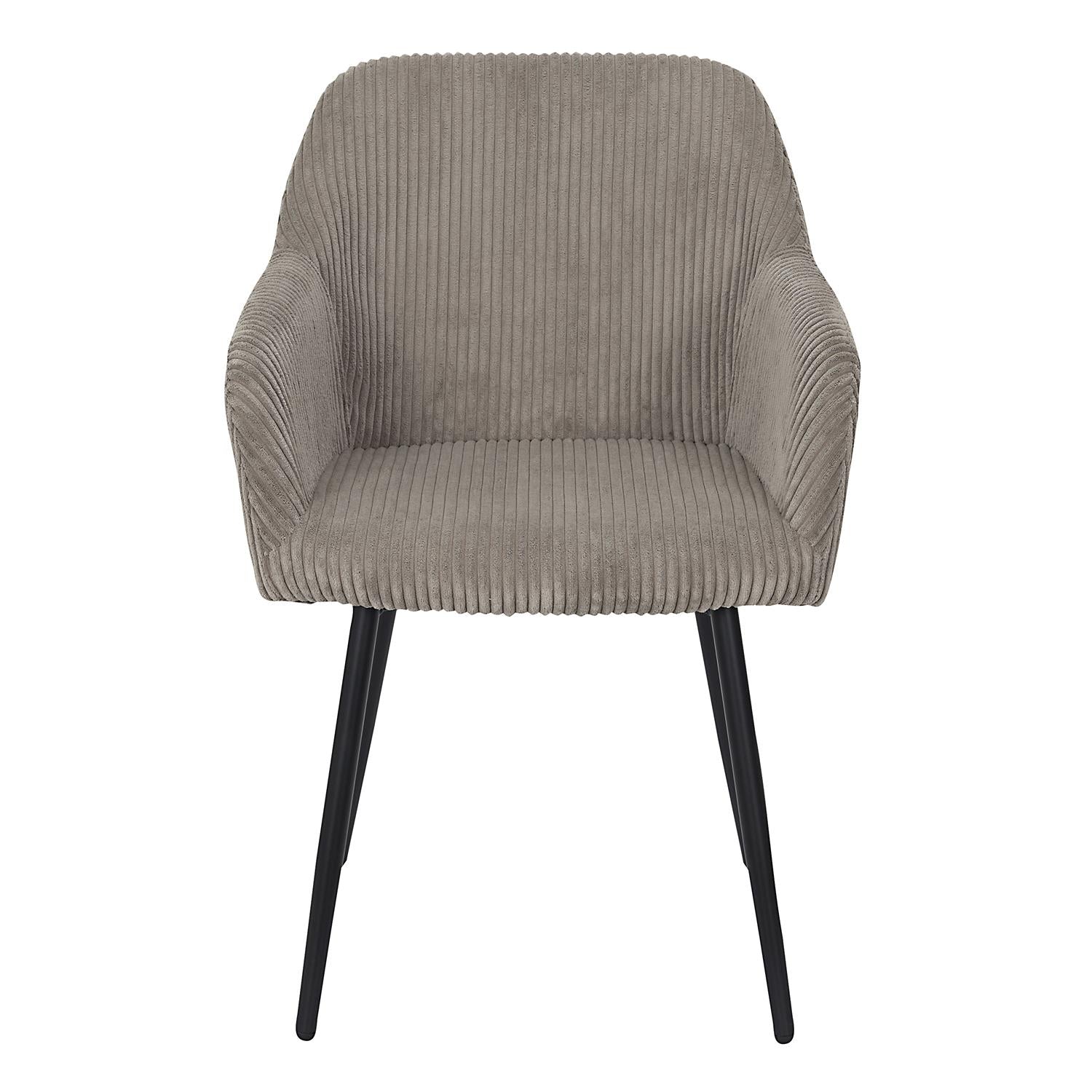 Fauteuil côtelé SCOTT Taupe