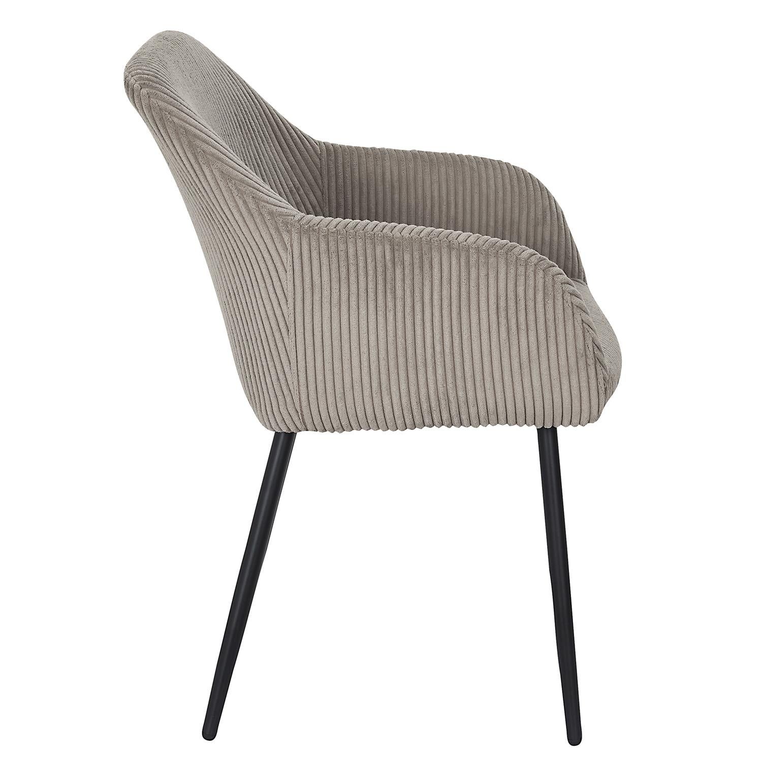 Fauteuil côtelé SCOTT Taupe