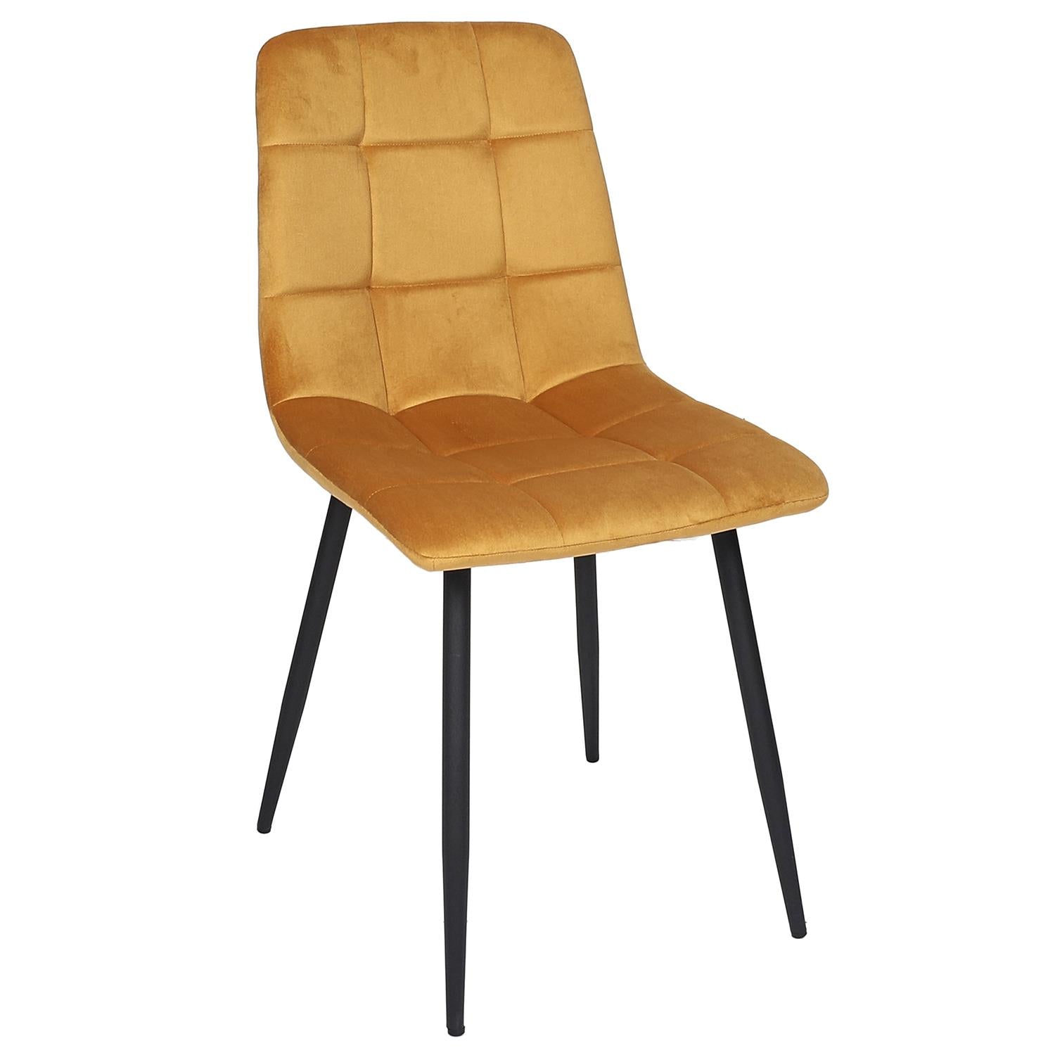 Chaise Mateo jaune moutarde