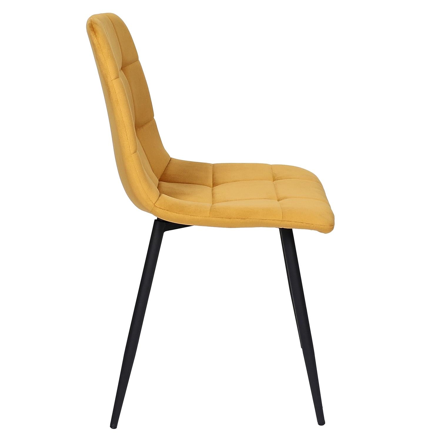 Chaise Mateo jaune moutarde