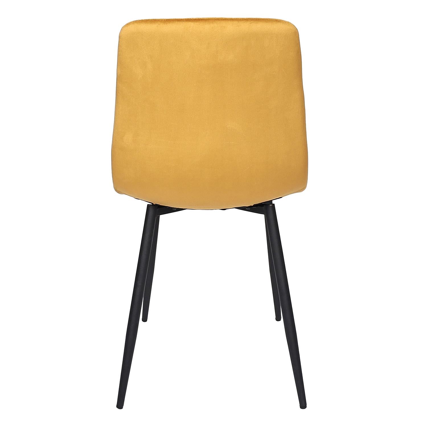 Chaise Mateo jaune moutarde