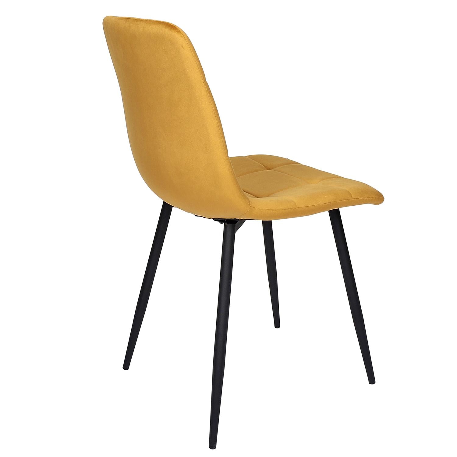 Chaise Mateo jaune moutarde