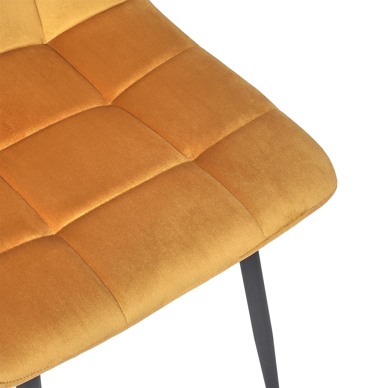 Chaise Mateo jaune moutarde