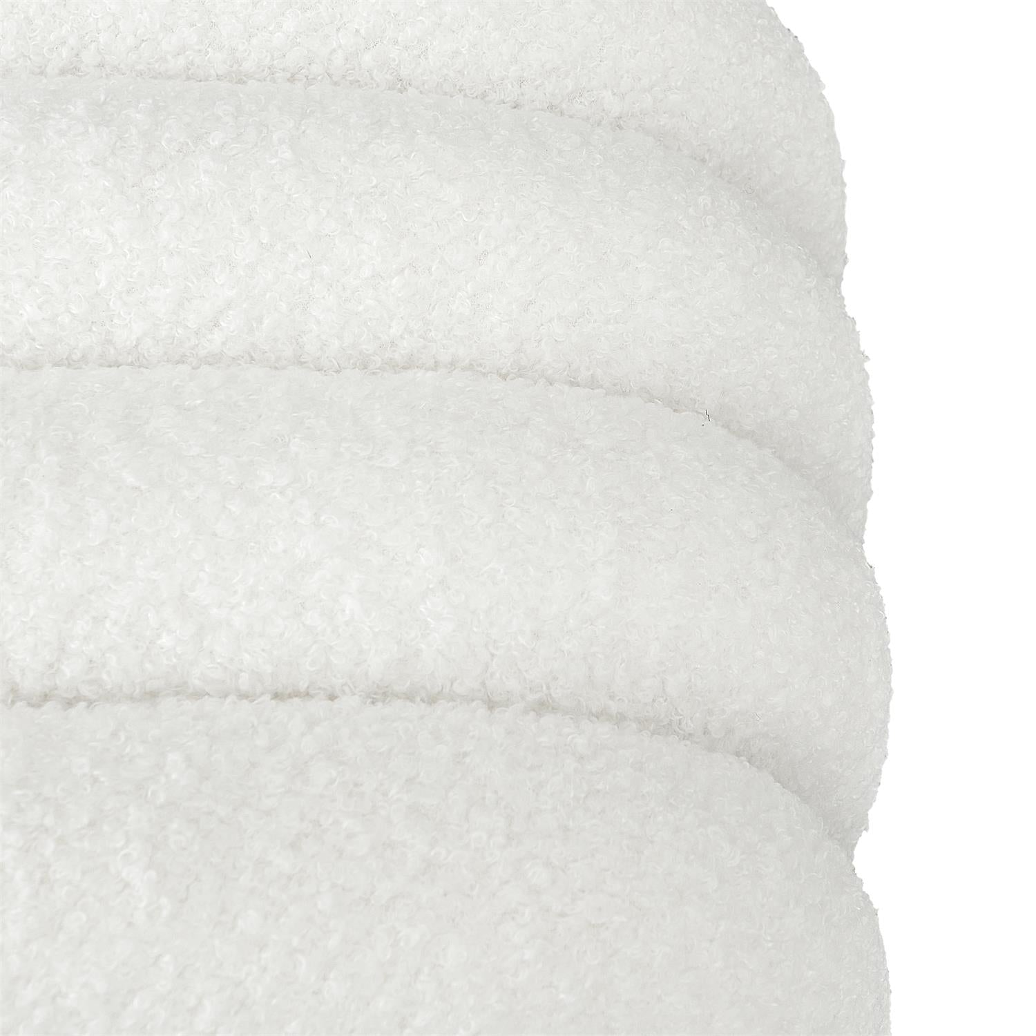 Pouf Arc bouclette blanc
