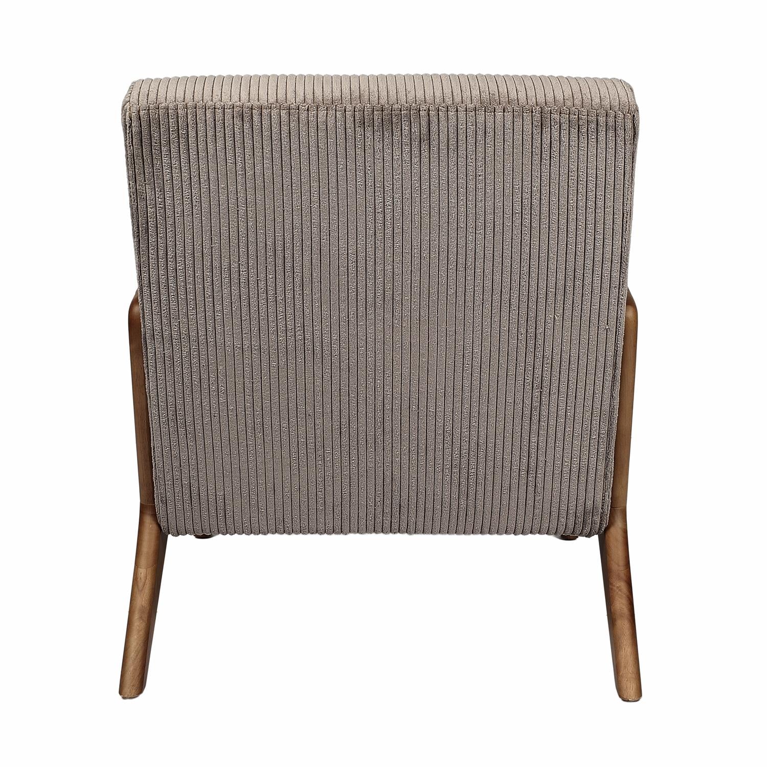 Fauteuil salon côtelé Scott Taupe