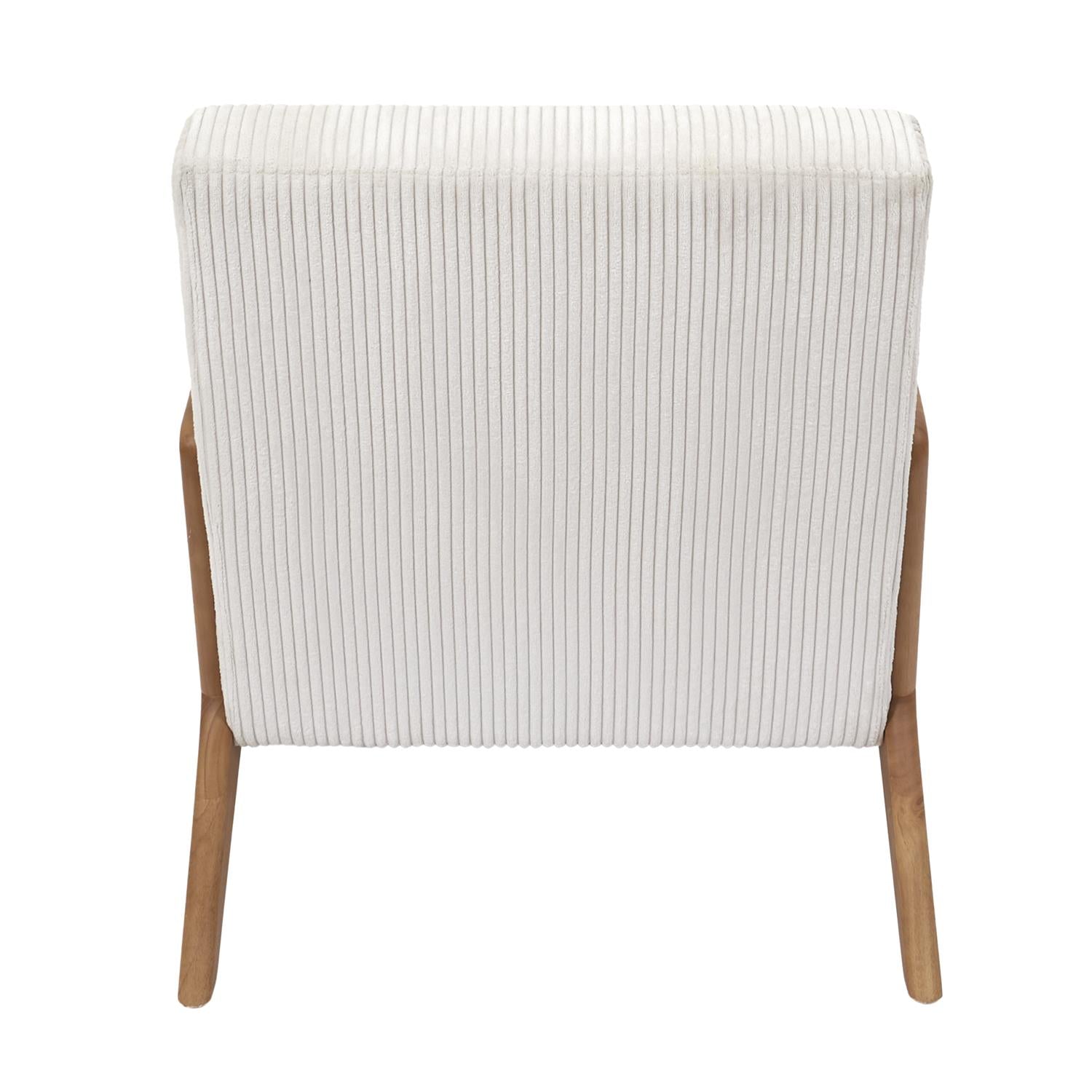 Fauteuil salon côtelé Scott beige