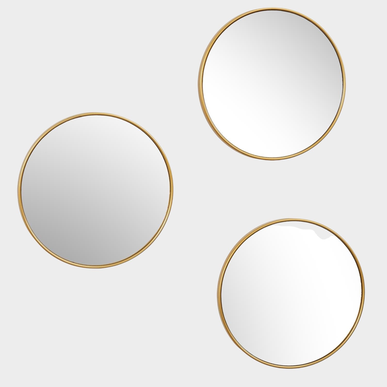 Miroir Toronto dore d26cm x3