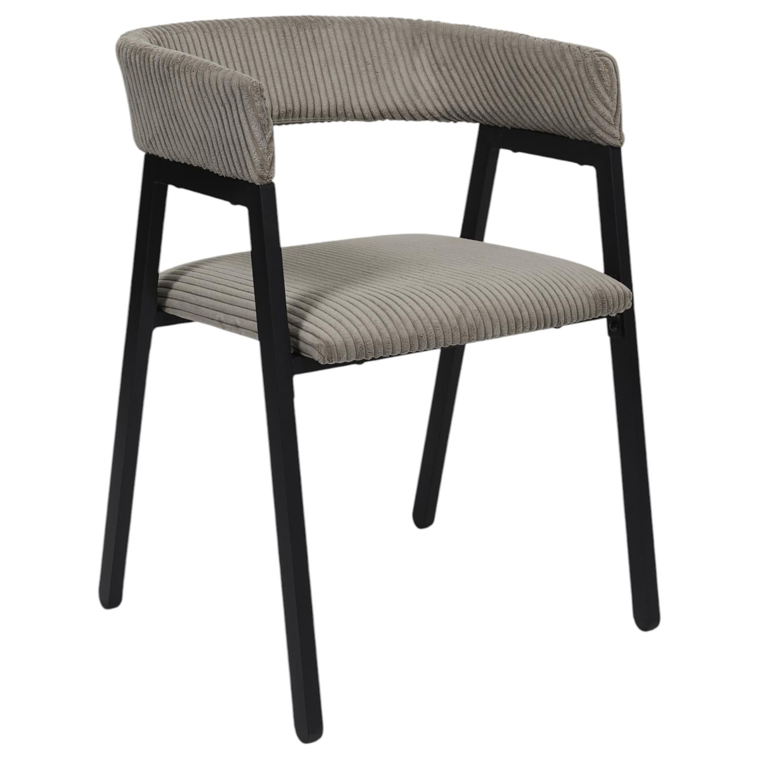 Fauteuil design côtelé Scott Taupe